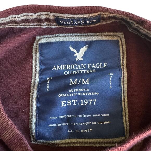 American Eagle Eagle Logo Tee Medium 1977 Appliqué Y2K Aesthetic Vintage Fit - Picture 3 of 8
